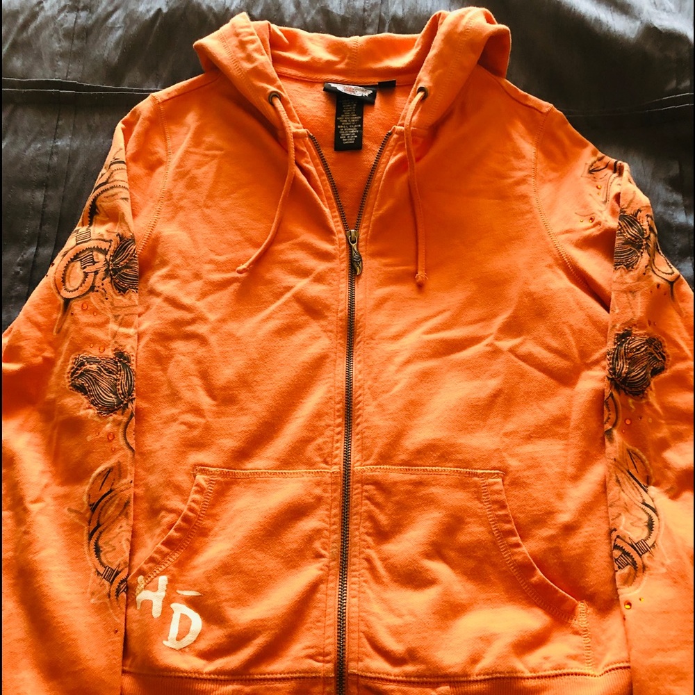 Hooded sweatshirt zip front